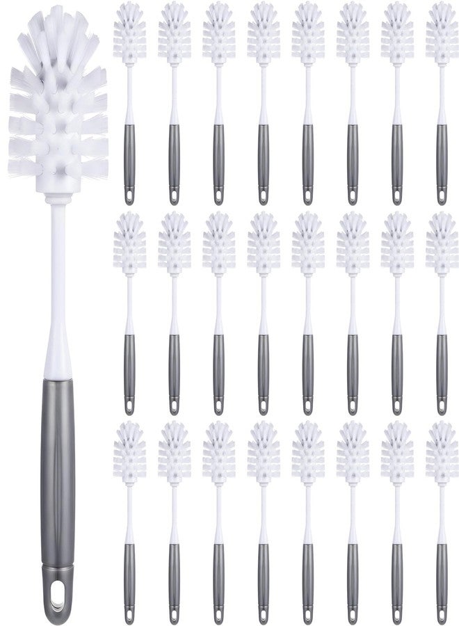 Reallnaive 24 Pack Long Handle Bottle Brush 11.5 Inch Water Bottle Cleaning Brush, Flexible Scrub, Long-Lasting Bristles for Water Cups, Glasswares, Mugs, Flat Handle - Image 1